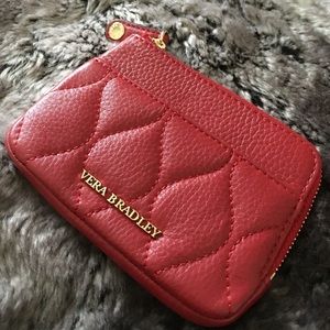 Red Leather Mini Wallet