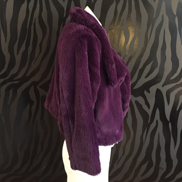 Faux Fur Purple Jacket - Picture 2 of 4