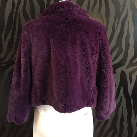 Faux Fur Purple Jacket - Picture 3 of 4