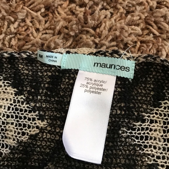 Women's tan and black Aztec print cardigan - Picture 4 of 4