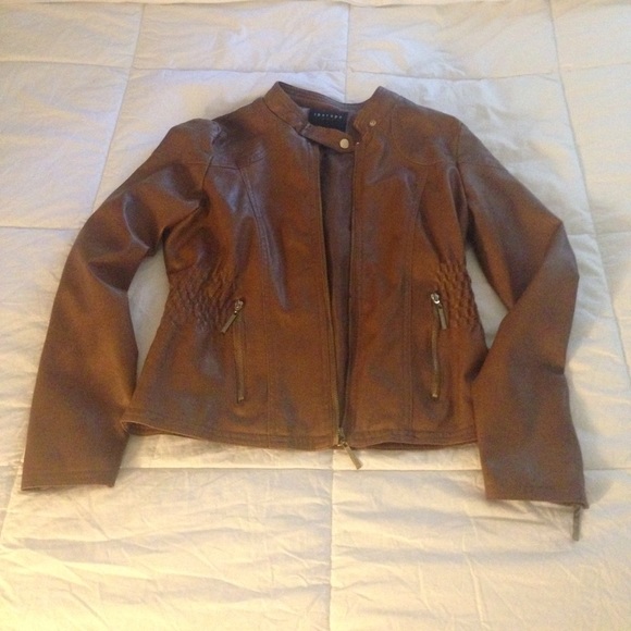 therapy Jackets & Blazers - Faux Brown Jacket