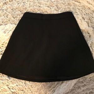 Black A-line skirt