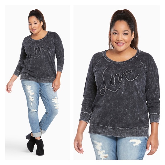 ✨Torrid Mineral Wash ❤️️Love❤️ Sweatshirt✨
