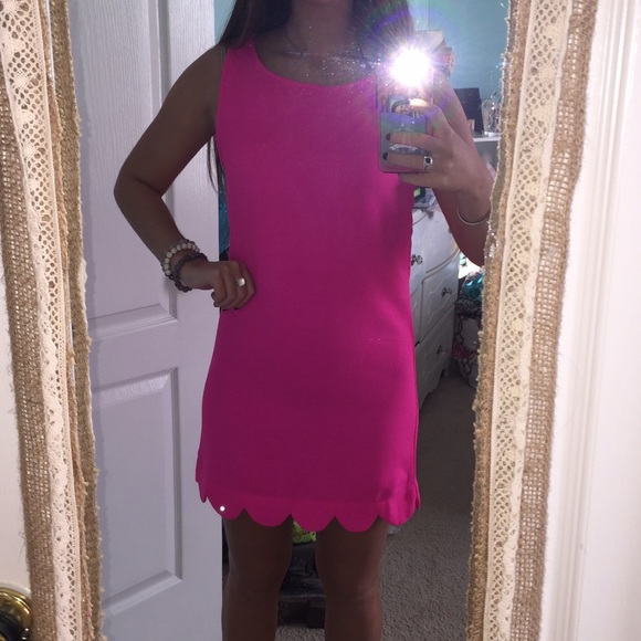 Hot pink dress!