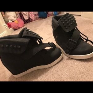 Spiked sneaker wedges