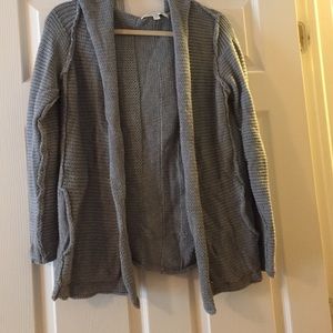 Open Hoodie Knit Cardigan