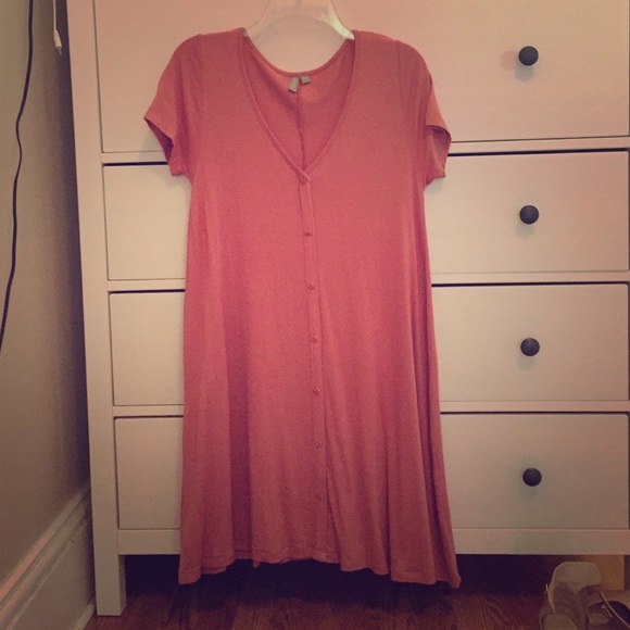 Cute button down T shirt dress
