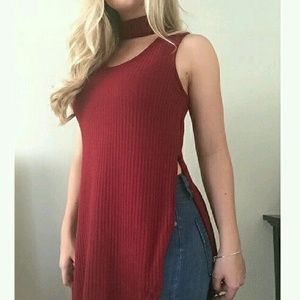 Red Choker Top