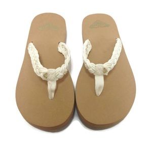 NIB Roxy Ivory Braided Sandals