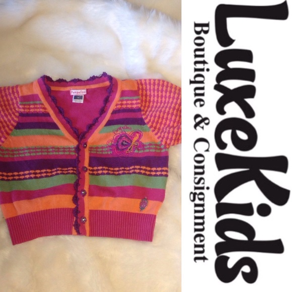 Pampolina Multi Color V neck button down sweater