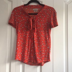 Van Heusen bird print top