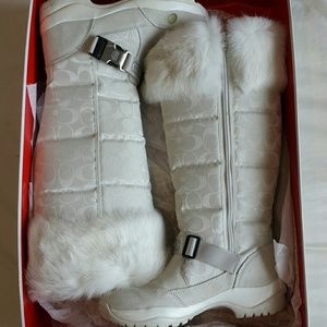 Coach snow boots knee high