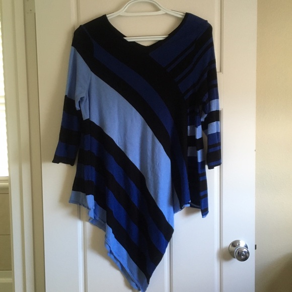 diagonal striped sweater