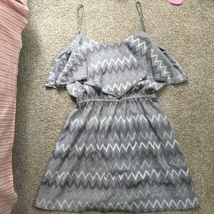 Grey and black chevron dress