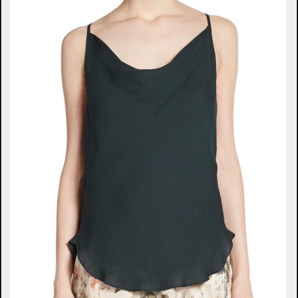 Silk racerback top, emerald green - Picture 1 of 1