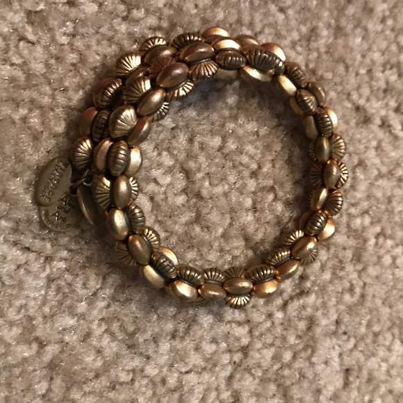Alex and Ani Vintage 66 groove Wrap Gold