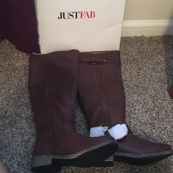 Burgundy tall boots JustFab