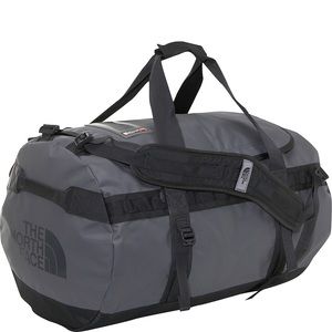 North face gray duffel