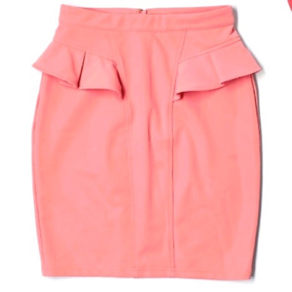 Pencil Skirt in Salmon Color