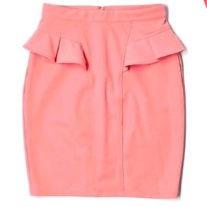 Pencil Skirt in Salmon Color