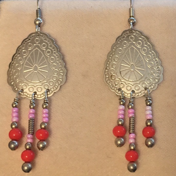 Sterling silver southwest design with red coral
