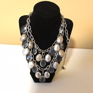 Grazland Silver double strand necklace