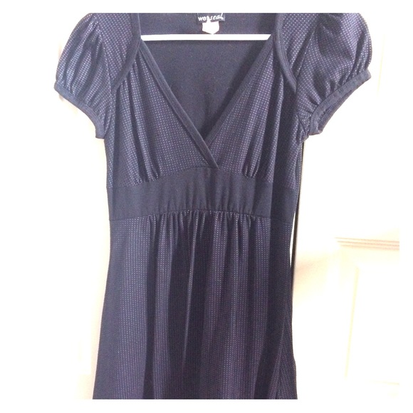 Wet Seal black dress with white polka dots. - Picture 1 of 3