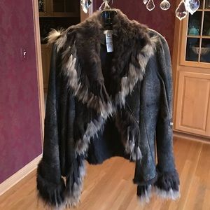 Cache Fur and Leather Jacket