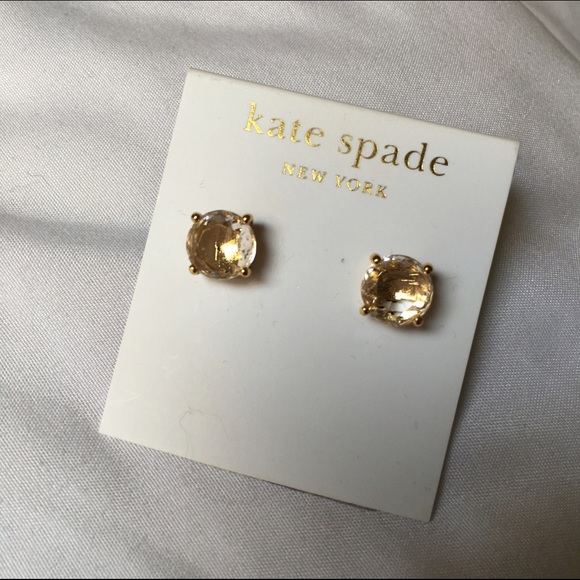 Kate Spade NY gumdrop clear stud earrings