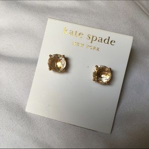 Kate Spade NY gumdrop clear stud earrings