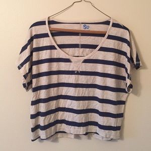 Donated! Striped Crop Top