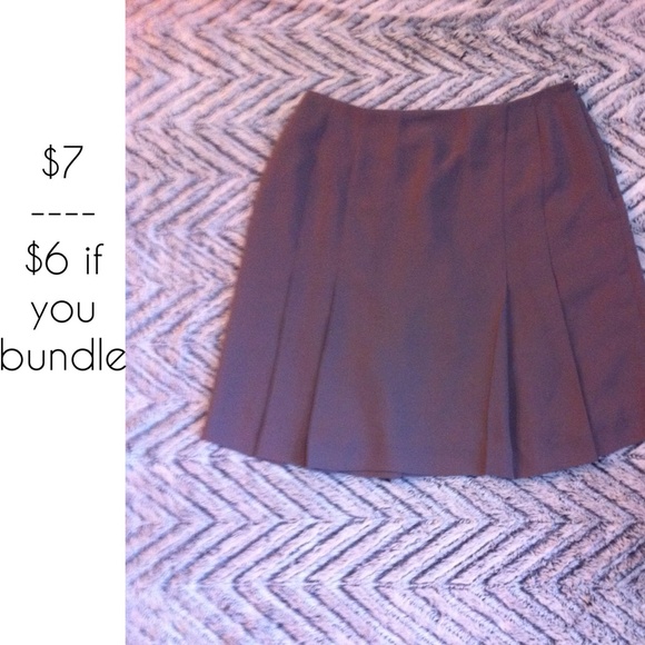 Grey Pleated Skirt