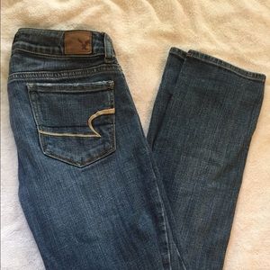 American Eagle Medium Wash Skinny Jeans 0 Short