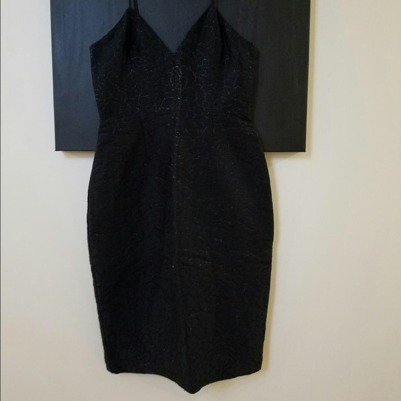 J. Crew Collection Black Floral Embroidered Dress