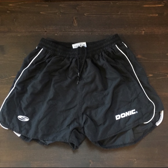 Men's Athletic Black Table Tennis Shorts
