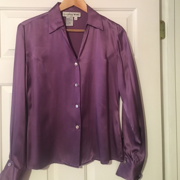 Purple Silk blouse - Picture 1 of 3
