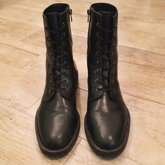 Coach Shoes - Coach black leather lace up boots