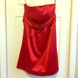 NYC Strapless Red Dress