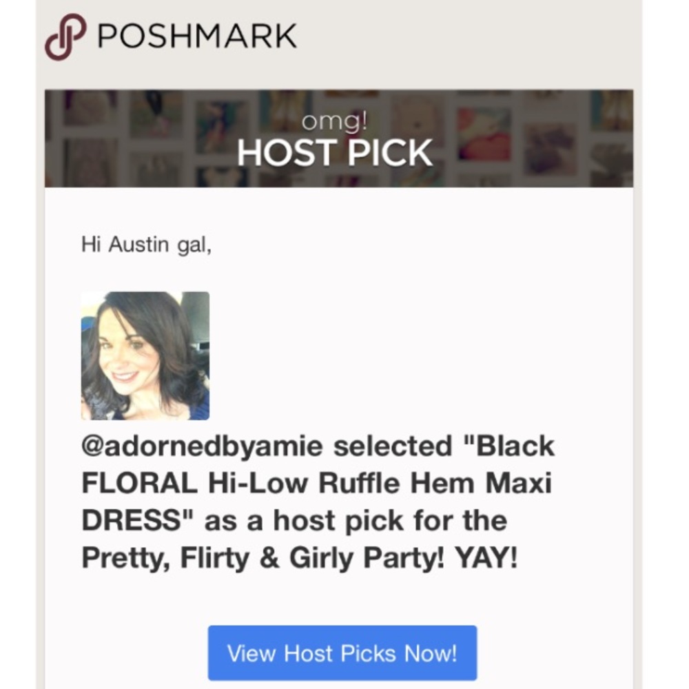 🎉HP🎉 Black FLORAL Hi-Low Ruffle Hem Maxi DRESS - Picture 6 of 6