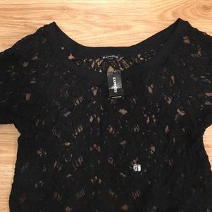 NWT Express Black Lace Top