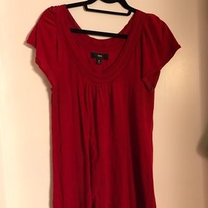 Red missiomo sweater tunic length