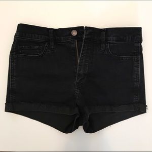 Hollister High-Waisted Black Denim Shorts