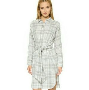 JOA PLAID SHIRT DRESS