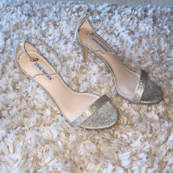 Steve Madden gold shimmer heels