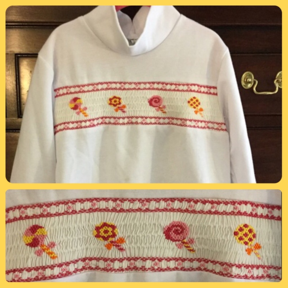 Turtleneck with Lollipop Smocking