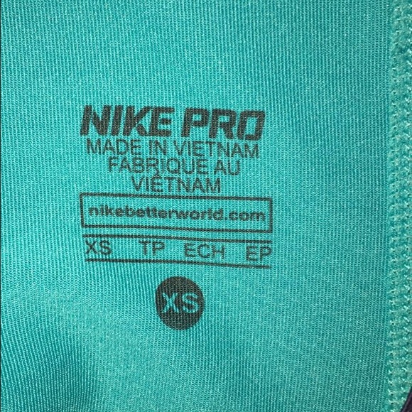 LIKE NEW- NIKE PRO WOMEN'S SHORTS TEAL - Picture 4 of 4
