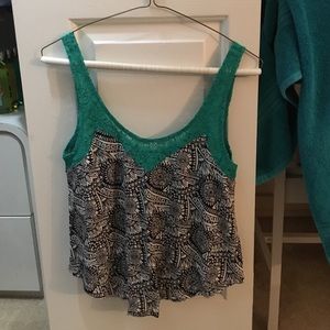 Black, white and real tank top