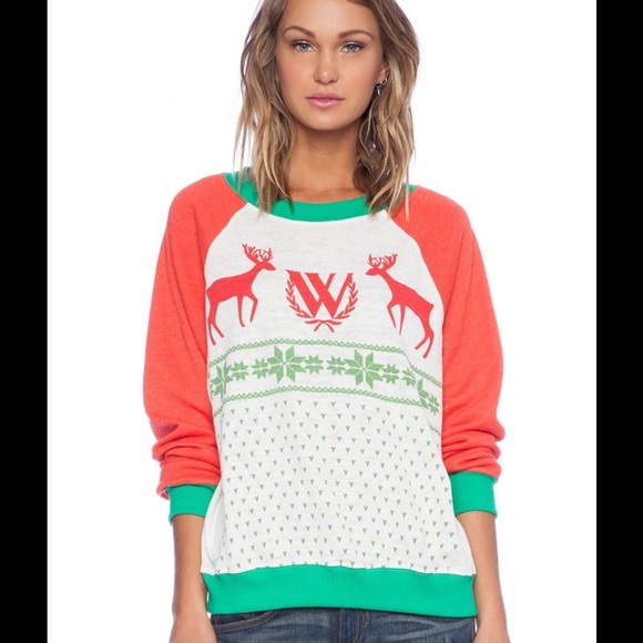 NWT Wildfox Snow Babe Sweater Multi XS
