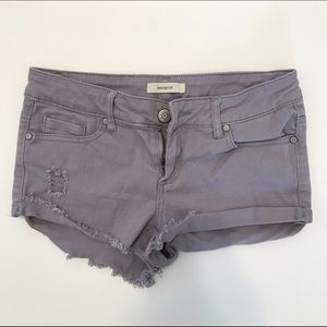 Blue Asphalt Gray Denim Shorts