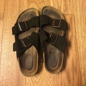 Dark brown Birkenstocks